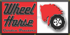 WHEEL HORSE LAWN AND GARDEN TRACTORS DEALER VINTAGE OLD SCHOOL SIGN REMAKE BANNER SIGN ART MURAL 2' X 4'/3' X 6'