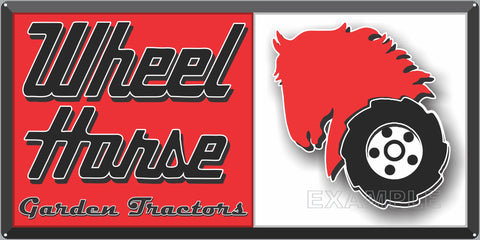 WHEEL HORSE TRACTORS LAWN AND GARDEN DEALER OLD SIGN REMAKE ALUMINUM CLAD SIGN VARIOUS SIZES