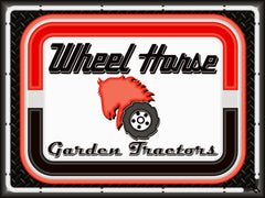 WHEEL HORSE GARDEN TRACTORS DEALER STYLE SIGN SALES SERVICE PARTS TRACTOR REPAIR SHOP REMAKE BANNER 3' X 4'