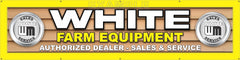WHITE FARM EQUIPMENT DEALER LETTER SIGN REMAKE LARGE BANNER MURAL 24" x 96"